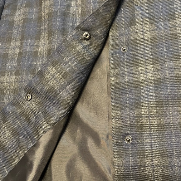 Zara "Black Watch'" (M) jacket with ruffle sleeves and rhinestone button - Picture 9 of 16